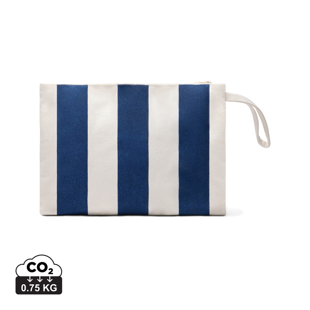 Pochette essentiels à personnaliser coton recyclé Lagoa Bleu marine